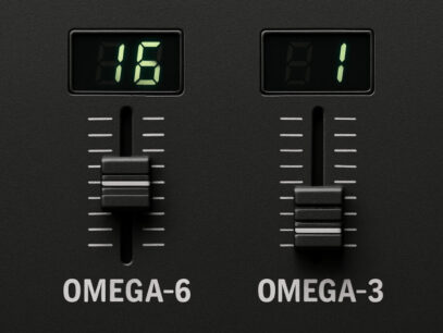 An equalizer with Omega-6 and Omega-3 sliders