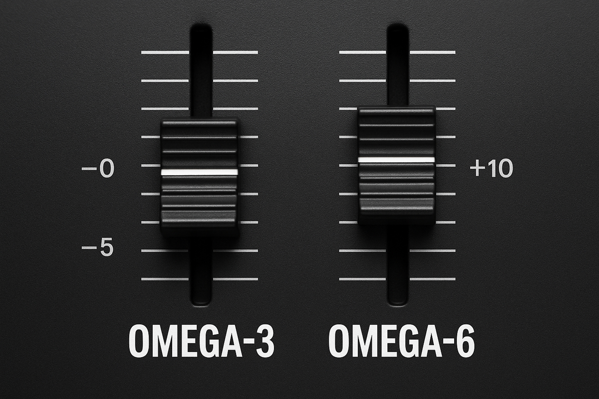 An equalizer with omega-3 and omega-6 slideers